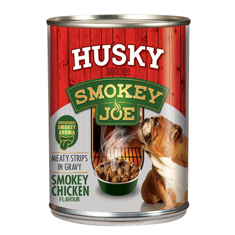 Husky Smokey Joe Meaty Strips Smokey Chicken (12 x 385g) Buy Online in Zimbabwe thedailysale.shop