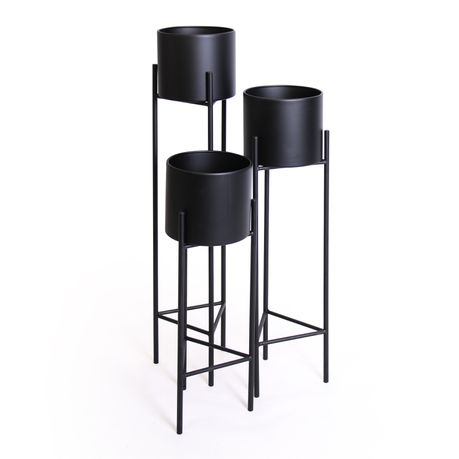 Cassidy Plant Stand 3 Piece - Black Buy Online in Zimbabwe thedailysale.shop