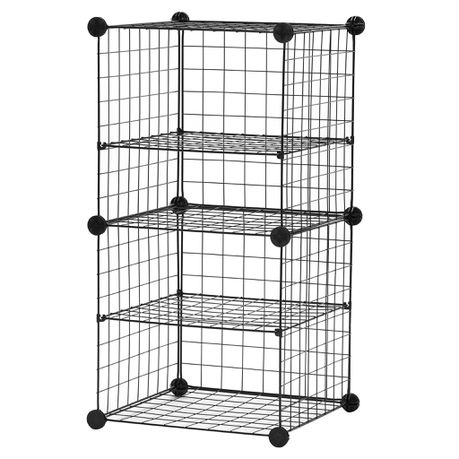 Gretmol Modular Wire Storage Cubes & Dividers - Black Buy Online in Zimbabwe thedailysale.shop