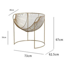 Load image into Gallery viewer, Gold Metal Frame Iron Wire Living Room Leisure Chair
