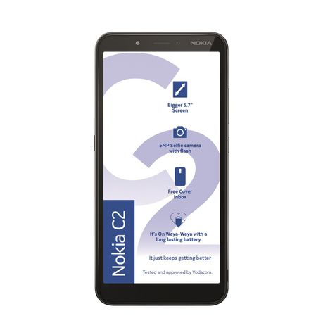 Nokia C2 Single Sim- Charcoal Buy Online in Zimbabwe thedailysale.shop