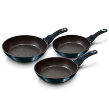 Load image into Gallery viewer, Berlinger Haus 3 Piece Marble Coating Fry Pan Set - Aquamarine Edition
