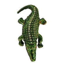 Load image into Gallery viewer, Crocodile Hand- Painted Enameled Decorative Hinged Jewelry Trinket Box
