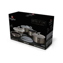 Load image into Gallery viewer, Berlinger Haus 12-Piece Marble Coating Cookware Set - Carbon Metallic
