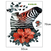 Load image into Gallery viewer, Floral Zebra Head Art Sticker for Wall Decoration
