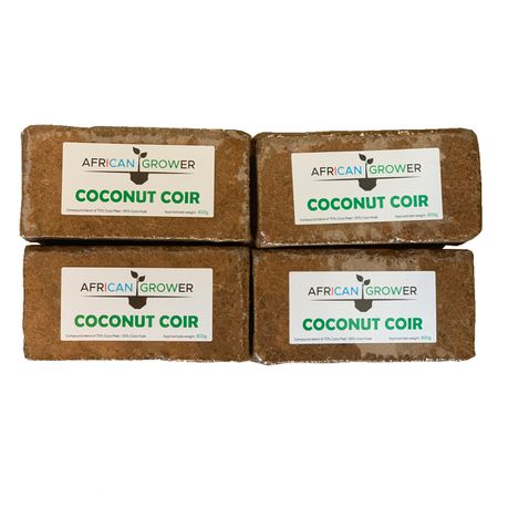 African Grower Coconut Coir Bricks - 4 x 800g Buy Online in Zimbabwe thedailysale.shop