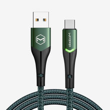 Load image into Gallery viewer, Mcdodo Led Fast Charger Cable USB to Type C - Green
