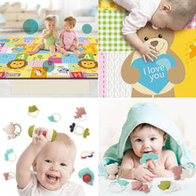 Load image into Gallery viewer, Heartdeco Large Waterproof Baby Crawling Play Mat &amp; 6 Piece Teether Toys Set
