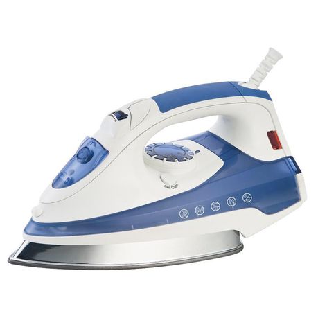 2000W Steam Iron - Vertical, Self Cleaning & Teflon Soleplate - Blue
