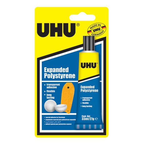 UHU Expanded Polystyrene adhesive 27g Buy Online in Zimbabwe thedailysale.shop