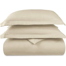 Load image into Gallery viewer, Wrinkle Resistant Egyptian Comfort Duvet Cover Set King: Cool Cream Beige

