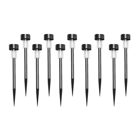 US$39.77 Outdoor Waterproof LED Black Solar Garden Pathway Lights - Pack of 10 Buy Online in Zimbabwe thedailysale.shop