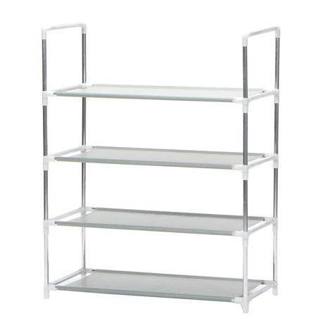 Gretmol 4 Tier Stackable Shoe Rack - Grey Buy Online in Zimbabwe thedailysale.shop