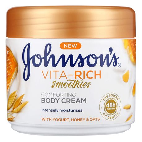 Johnson's Body Cream, Vita-Rich, Smoothies, Comforting, 350ml x 6