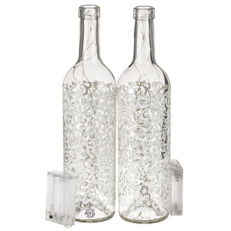 Bottleful - Fairy Light Bottle to Light Up the Dark - Pack of 2 (Clear)