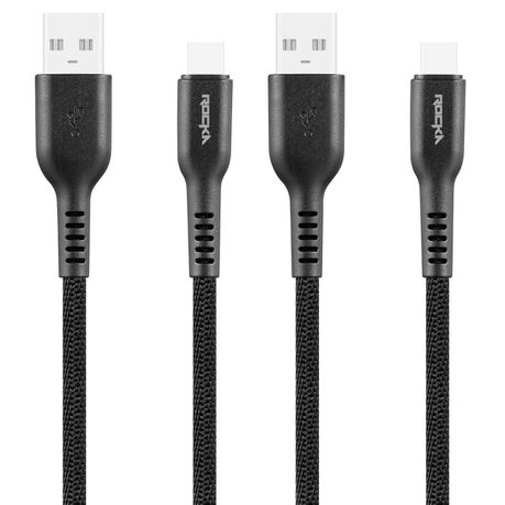 Rocka Type-C 4-Pack Cables - Quadro Series - Mixed Length - Black Buy Online in Zimbabwe thedailysale.shop