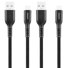 Load image into Gallery viewer, Rocka Type-C 4-Pack Cables - Quadro Series - Mixed Length - Black
