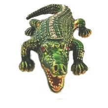 Load image into Gallery viewer, Crocodile Hand- Painted Enameled Decorative Hinged Jewelry Trinket Box
