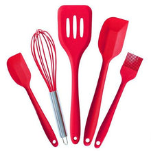 Load image into Gallery viewer, 5 Piece Silicone Baking Utensil Set (Red)
