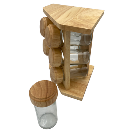 6 PCS Rubberwood Spice Rack K0270 Buy Online in Zimbabwe thedailysale.shop