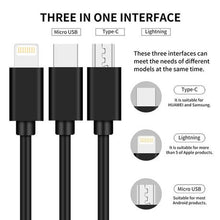 Load image into Gallery viewer, USB Charging Cable – Retractable 3-in-1
