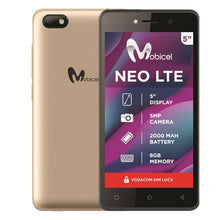 Load image into Gallery viewer, Mobicel Neo LTE 8GB Single Sim (NL) - Gold + Vodacom SIM Card Pack
