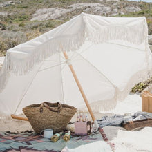 Load image into Gallery viewer, The Beach Bums Beach Umbrella - White
