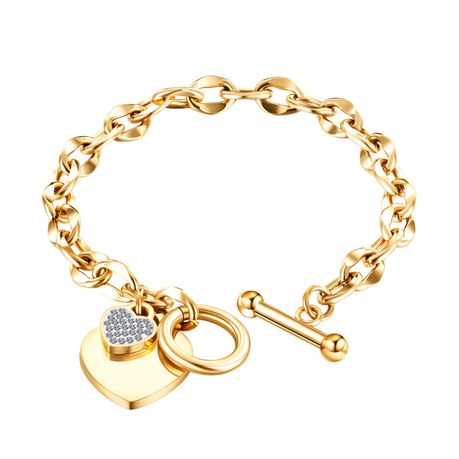 Golden Ladies Love Heart Charm Bracelet Buy Online in Zimbabwe thedailysale.shop