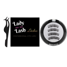 Load image into Gallery viewer, Lady Lash Soft &amp; Fluffy 12mm Magnetic Eyelashes with 3 Magnets &amp; Applicator
