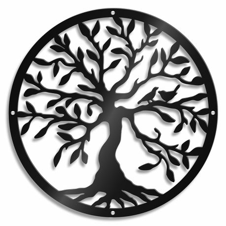 Tree of Life Wall Art 2 - Metal In Statin Black Finish - By Unexpected Worx Buy Online in Zimbabwe thedailysale.shop