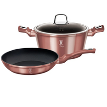 Load image into Gallery viewer, Berlinger Haus 3 Piece Marble Coating Cookware Set - iRose Edition
