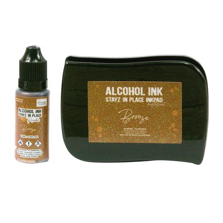 Stayz in Place Alchohol Ink Pad & Reinker (12ml) - Pearlescent - Bronze Buy Online in Zimbabwe thedailysale.shop