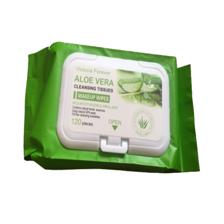 Aloe Vera Make Up  Remover Cleansing  Wipes x 120 pieces Buy Online in Zimbabwe thedailysale.shop