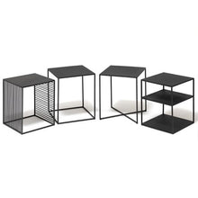Load image into Gallery viewer, Contemporary Three Layer Black Bedside End Table
