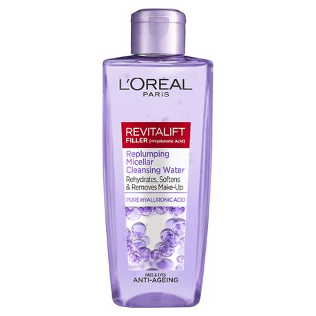 L'Oreal Revitalift Filler Hyaluronic Acid Cleansing Micellar Water 200ml Buy Online in Zimbabwe thedailysale.shop