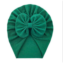 Load image into Gallery viewer, Baby Girl Turban - Coral &amp; Bottle Green
