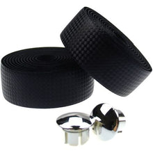 Load image into Gallery viewer, Fluir Black Diamond Anti Slip Handlebar Tape with Plugs
