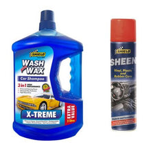 Load image into Gallery viewer, Car Wash and Wax and Sheen Vinyl, Plastic and Rubber Care.
