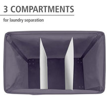Load image into Gallery viewer, Wenko - Trivo - 3 Compartment Laundry Bin - Grey 116L
