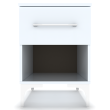 Load image into Gallery viewer, BAM! High Gloss White One Drawer Bedside/Nightstand
