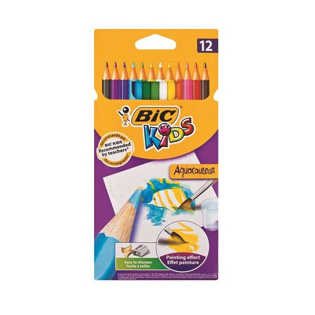 BIC Kids Aquacouleur 12 Pencil Crayons Buy Online in Zimbabwe thedailysale.shop