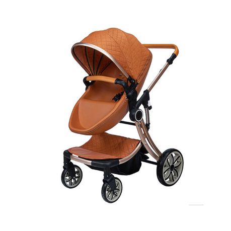 Luxury Egg Shell Baby Strollers Pram 2 in 1 Brown Buy Online in Zimbabwe thedailysale.shop