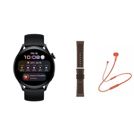 Huawei Watch 3 Smartwatch (46mm) - Black Bundle