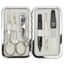 Load image into Gallery viewer, Kellermann 3 Swords Manicure Set: White Faux Leather Case 7847 MC N 6 Piece
