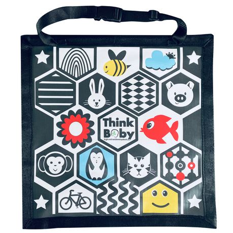 Baby Car Seat Visual Development Mat-High Contrast Seat Sheet-Reversible Buy Online in Zimbabwe thedailysale.shop