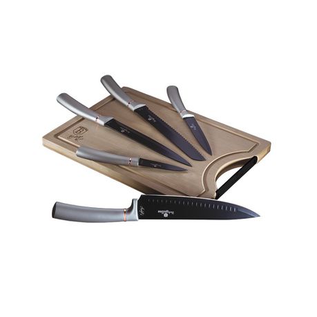 Berlinger Haus 6 Piece Knife Set with Bamboo Cutting Board Moonlight Buy Online in Zimbabwe thedailysale.shop