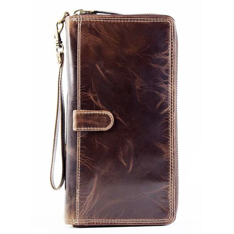 Nuvo - Genuine Leather 160 Double Zip Travel Wallet
