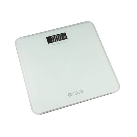 CASA Electronic Bathroom (Round Edge) Glass Scale - BIANCO