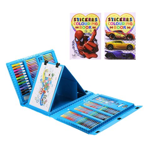 BTR - 208 Piece Art Set With Colouring Books , Gifts for Kids – Blue