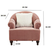 Load image into Gallery viewer, LUX Padded 1 Seater Sofa Pink
